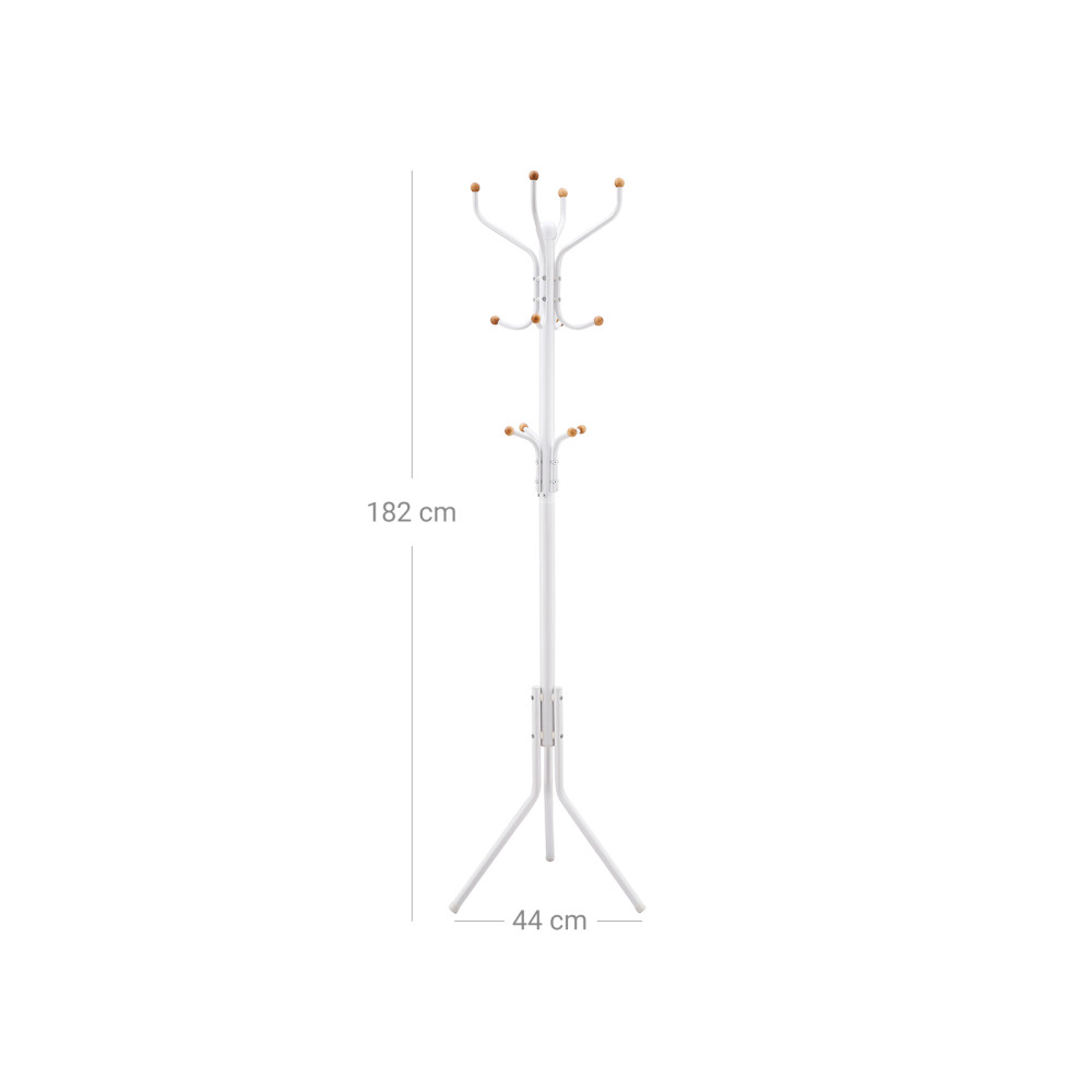 Produktbild för Coat Rack White 49x49x182cm