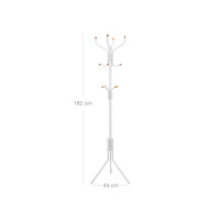Produktbild för Coat Rack White 49x49x182cm