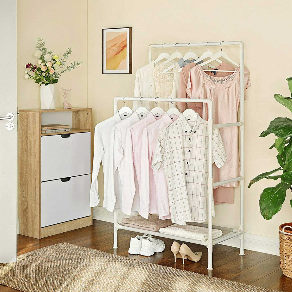 Produktbild för Clothes Rack White 88x44x154cm