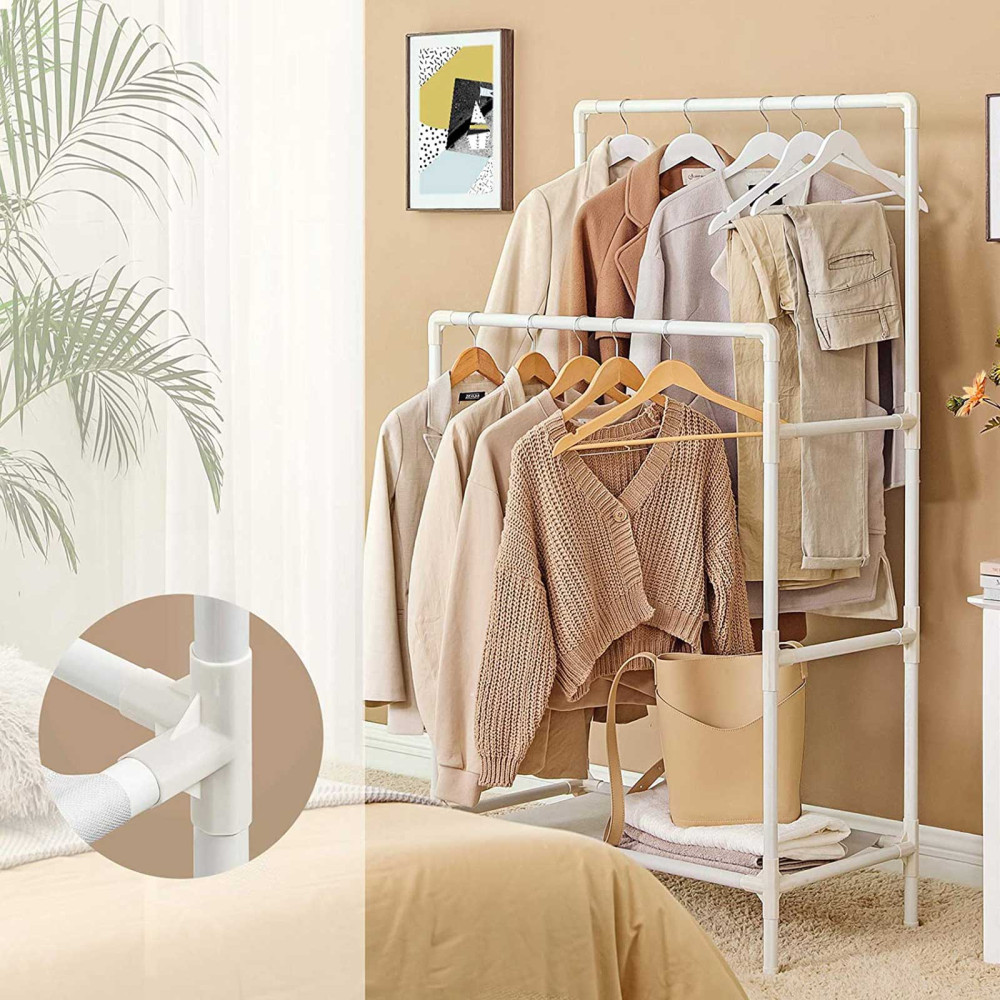 Produktbild för Clothes Rack White 88x44x154cm