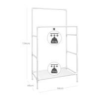 Produktbild för Clothes Rack White 88x44x154cm