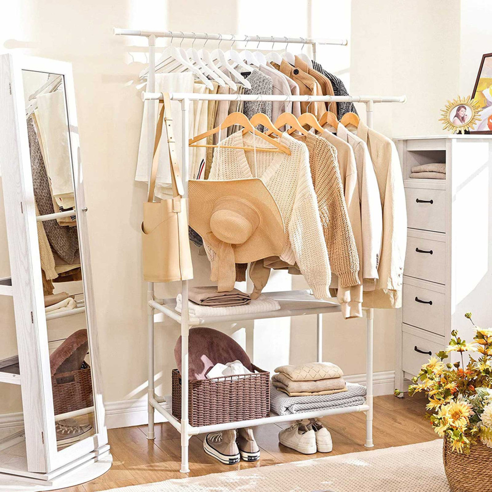 Produktbild för Clothes Rack White 117x47x176cm