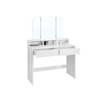 Produktbild för Vanity Table White 100x40x142cm