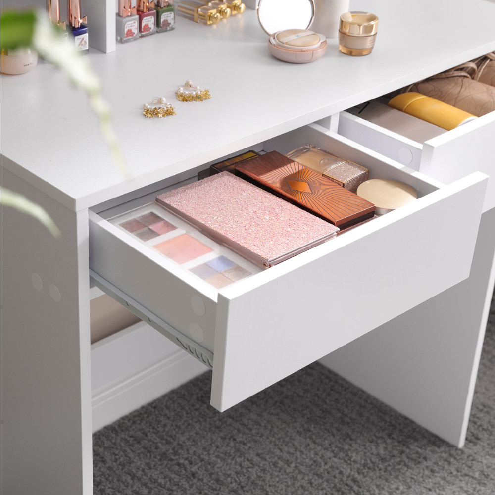 Produktbild för Vanity Table White 100x40x142cm