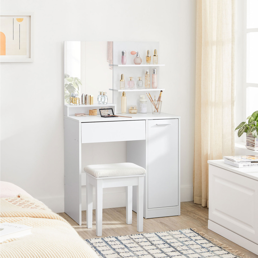 Produktbild för Vanity Table White 80x40x132cm