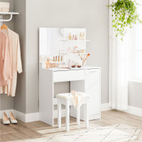 Produktbild för Vanity Table White 80x40x132cm