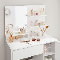 Produktbild för Vanity Table White 80x40x132cm
