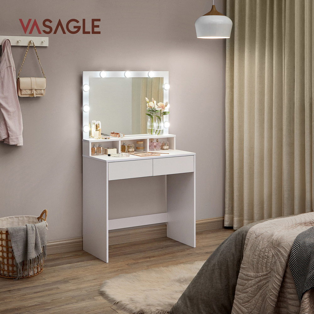 Produktbild för Vanity Table White 80x40x140cm