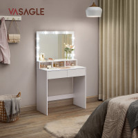 Produktbild för Vanity Table White 80x40x140cm