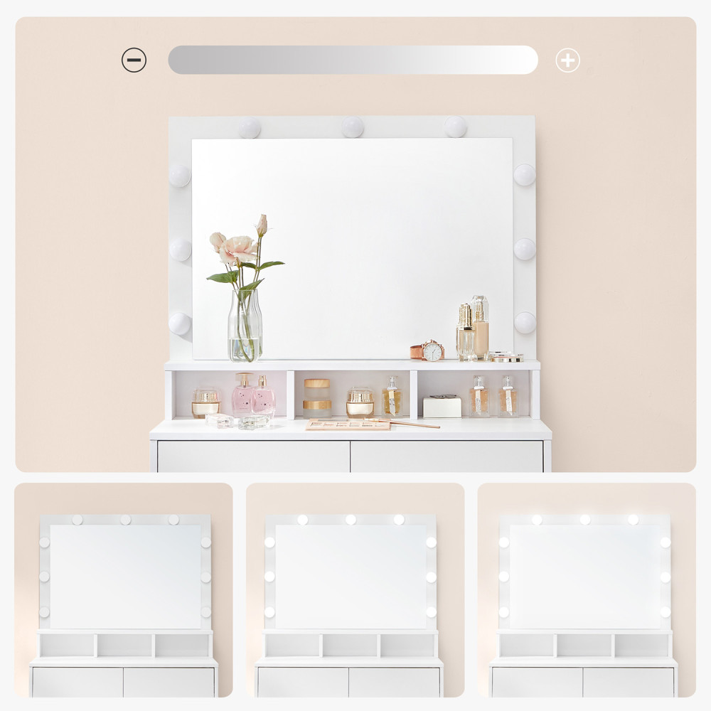 Produktbild för Vanity Table White 80x40x140cm