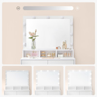 Produktbild för Vanity Table White 80x40x140cm