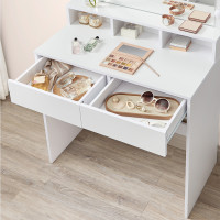 Produktbild för Vanity Table White 80x40x140cm