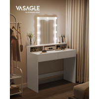 Produktbild för Vanity Table White 100x40x145cm