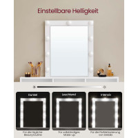 Produktbild för Vanity Table White 100x40x145cm