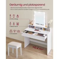 Produktbild för Vanity Table White 100x40x145cm