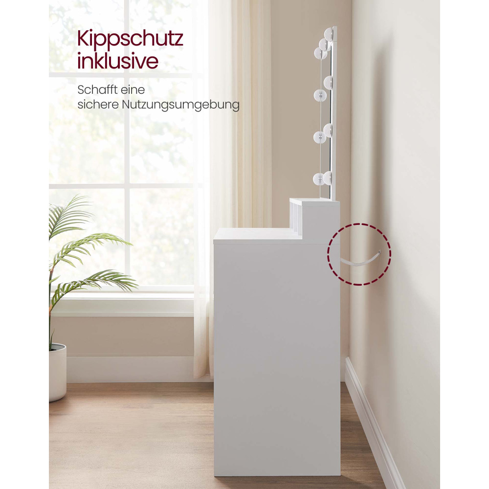 Produktbild för Vanity Table White 100x40x145cm