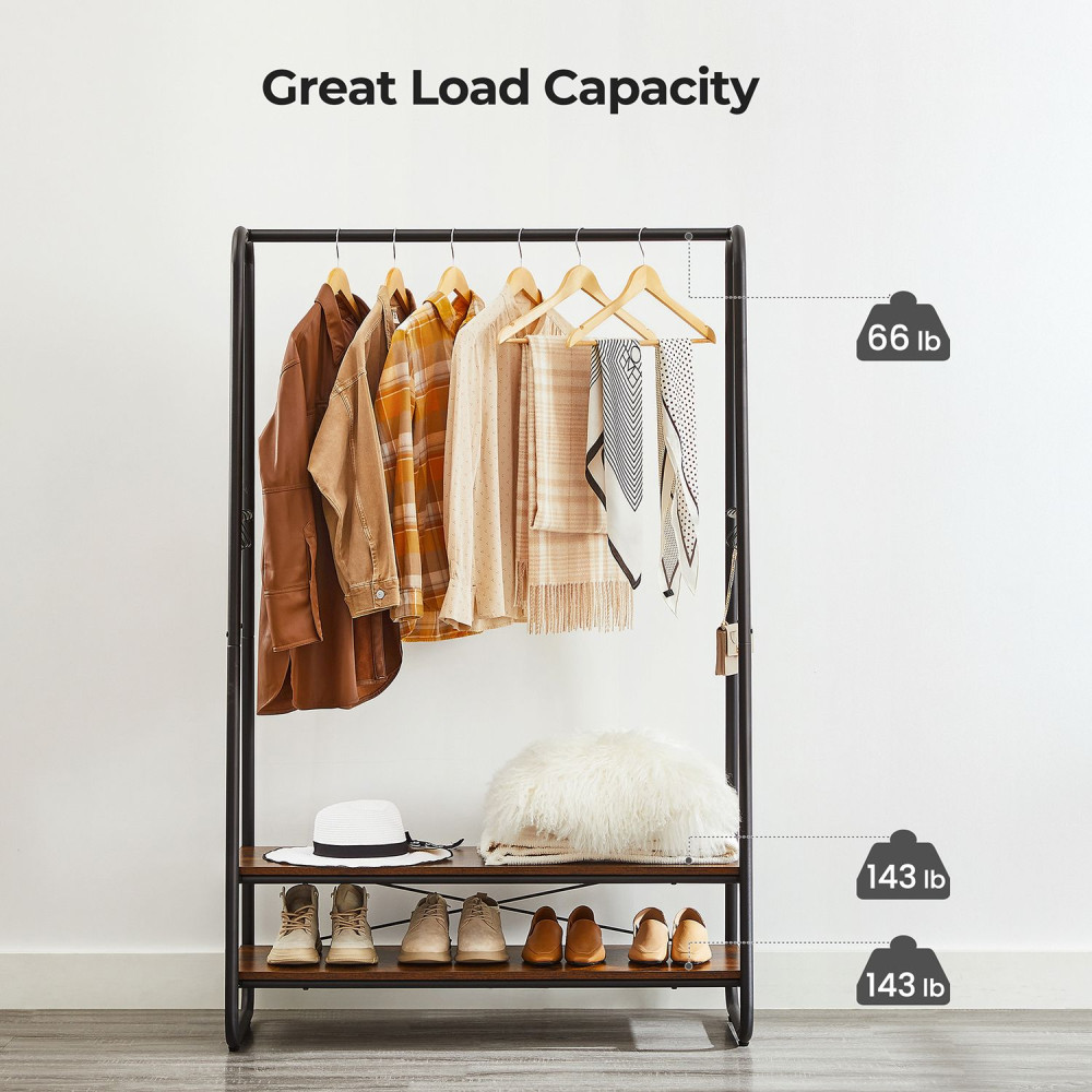 Produktbild för Garment Rack Black 100x45x160cm