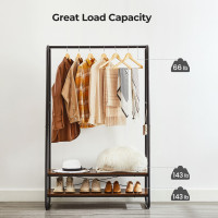 Produktbild för Garment Rack Black 100x45x160cm