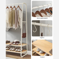 Produktbild för Garment Rack White 100x45x160cm