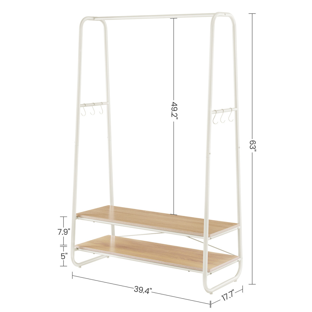 Produktbild för Garment Rack White 100x45x160cm