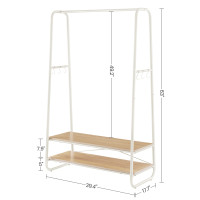 Produktbild för Garment Rack White 100x45x160cm