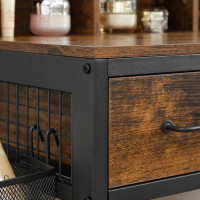 Produktbild för Vanity Table Black, Retro Color 90x40x141cm