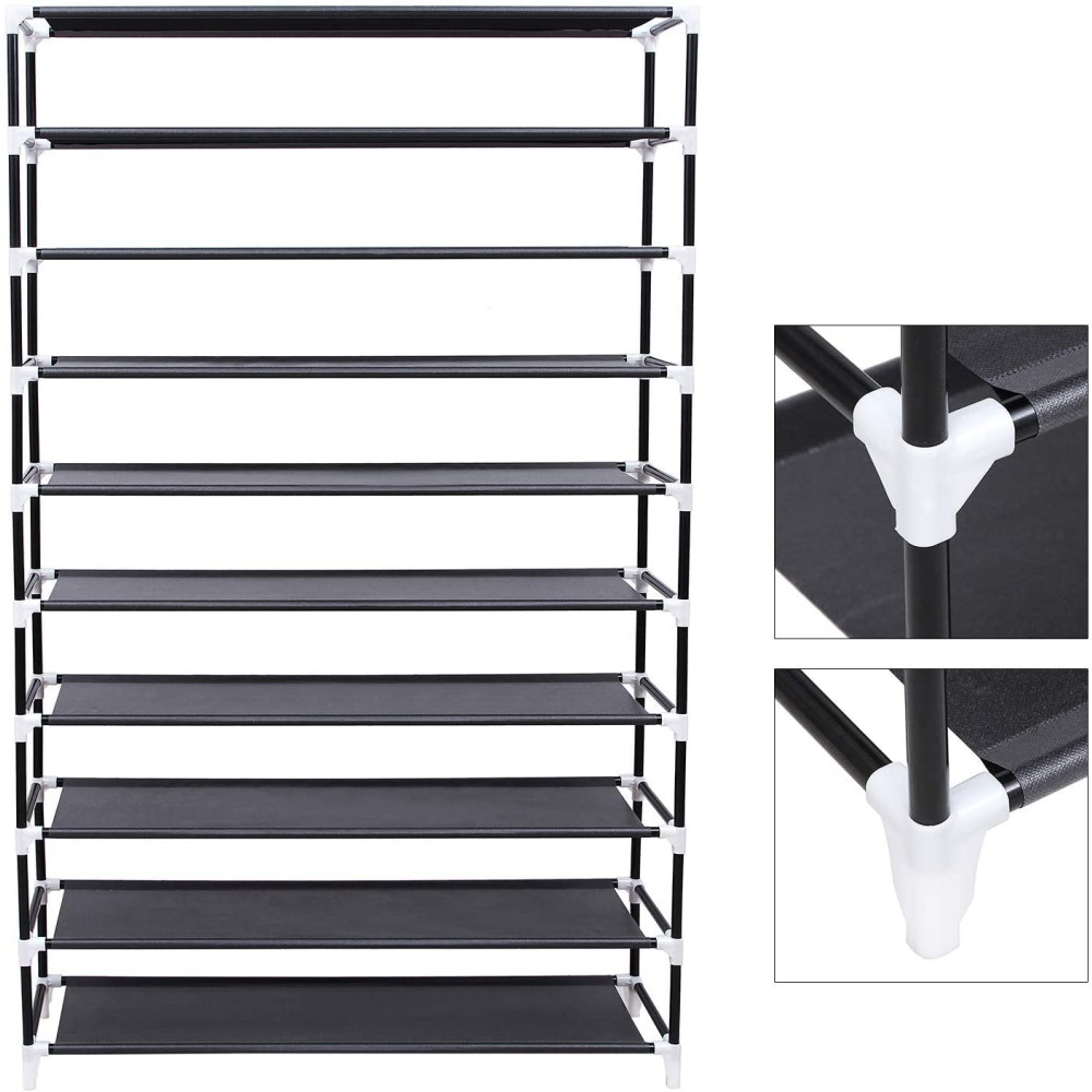 Produktbild för Shoe Rack Black 100x28x162cm