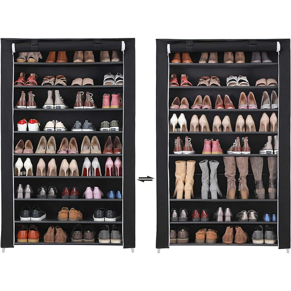 Produktbild för Shoe Rack Black 100x28x162cm