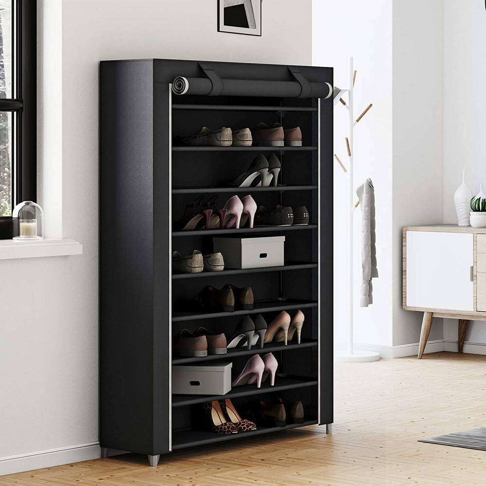 Produktbild för Shoe Rack Black 100x28x162cm