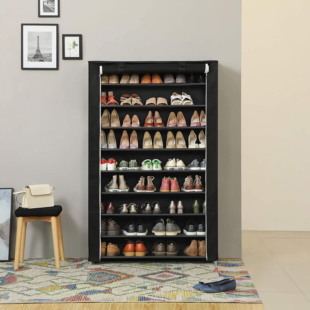Produktbild för Shoe Rack Black 100x28x162cm