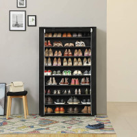 Produktbild för Shoe Rack Black 100x28x162cm