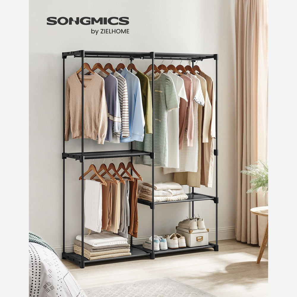 Produktbild för Wardrobe Black 138x43x182cm
