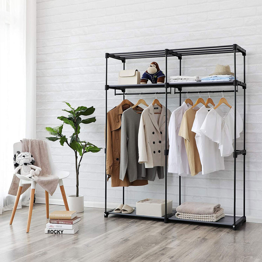 Produktbild för Wardrobe Grey 140x43x174cm
