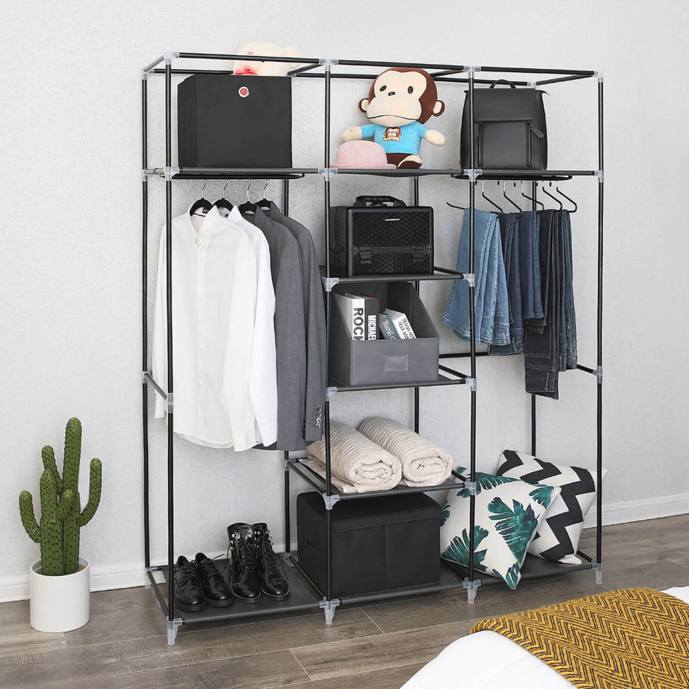 Produktbild för Wardrobe Black 150x45x175cm
