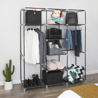 Produktbild för Wardrobe Black 150x45x175cm