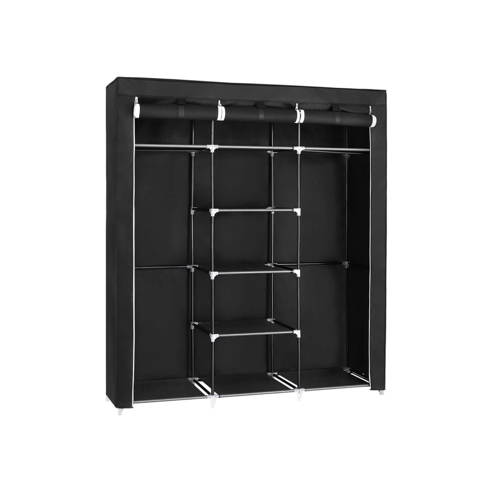 Produktbild för Wardrobe Black 150x45x175cm
