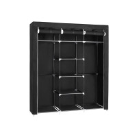 Produktbild för Wardrobe Black 150x45x175cm