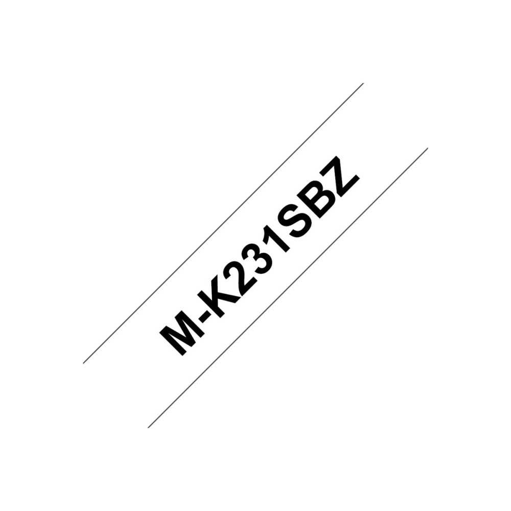 Produktbild för Brother M-K231SBZ - ej laminerat band - 1 kassett(er) - Rulle (1,2 cm x 4 m)