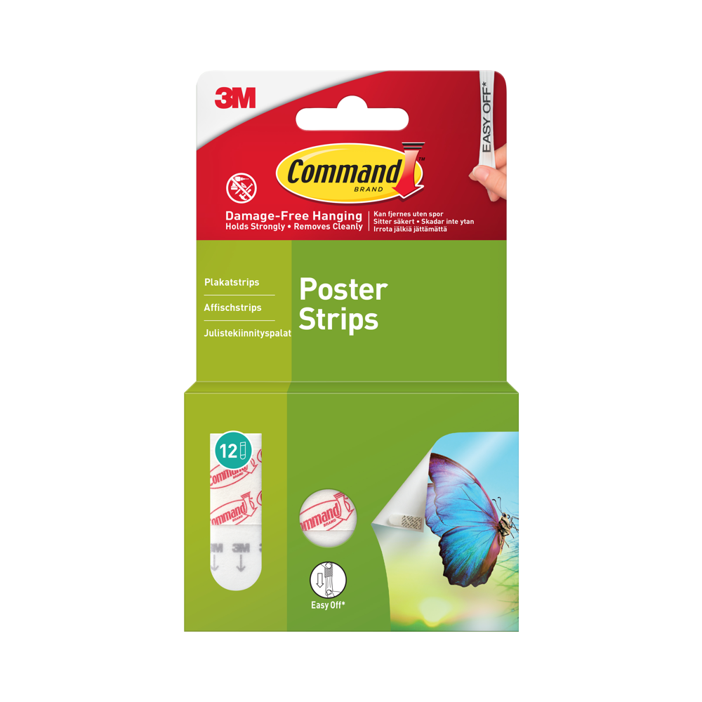 Produktbild för 3M Command Poster Strips 12 Strips