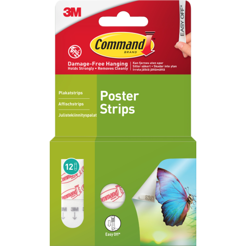 3M 3M Command Poster Strips 12 Strips