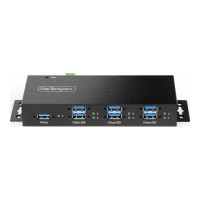 Produktbild för StarTech.com 7-Port Managed USB Hub with 7x USB-A, Heavy Duty with Metal Industrial Housing, ESD & Surge Protection, Wall/Desk/Din-Rail Mountable, USB 3.0/3.1/3.2 Gen 1 5Gbps - hubb - 7 portar - TAA-kompatibel