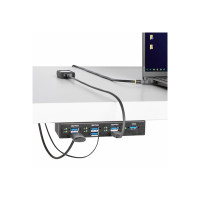 Produktbild för StarTech.com 7-Port Managed USB Hub with 7x USB-A, Heavy Duty with Metal Industrial Housing, ESD & Surge Protection, Wall/Desk/Din-Rail Mountable, USB 3.0/3.1/3.2 Gen 1 5Gbps - hubb - 7 portar - TAA-kompatibel