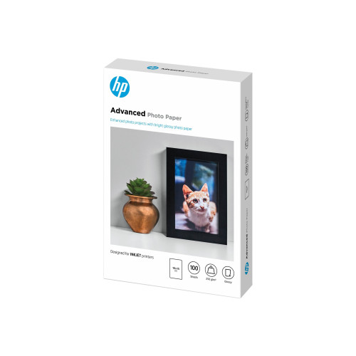 Hewlett-Packard HP Advanced Glossy Photo Paper - fotopapper - blank - 100 ark - 100 x 150 mm - 250 g/m²