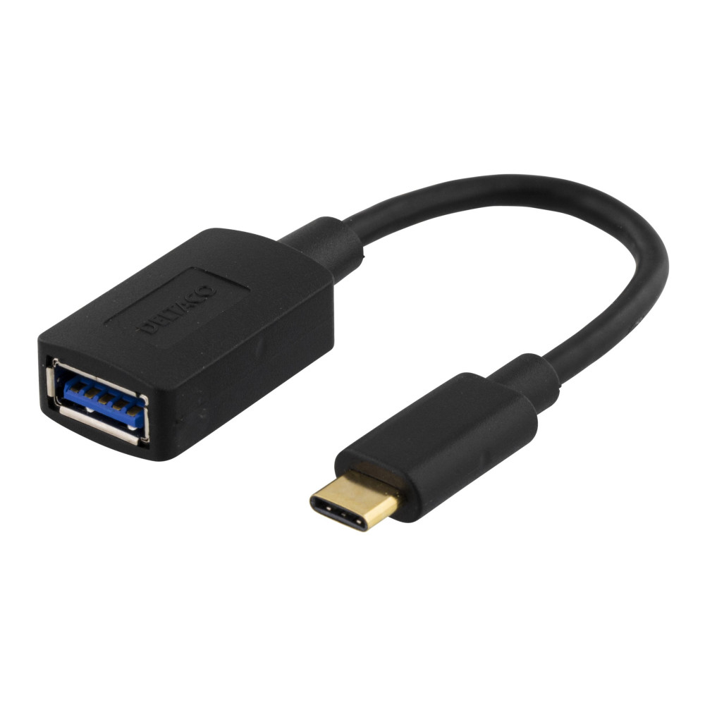 Produktbild för DELTACO USBC-1204 - USB typ C-adapter - USB typ A till USB-C - 15 cm