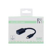 Produktbild för DELTACO USBC-1204 - USB typ C-adapter - USB typ A till USB-C - 15 cm