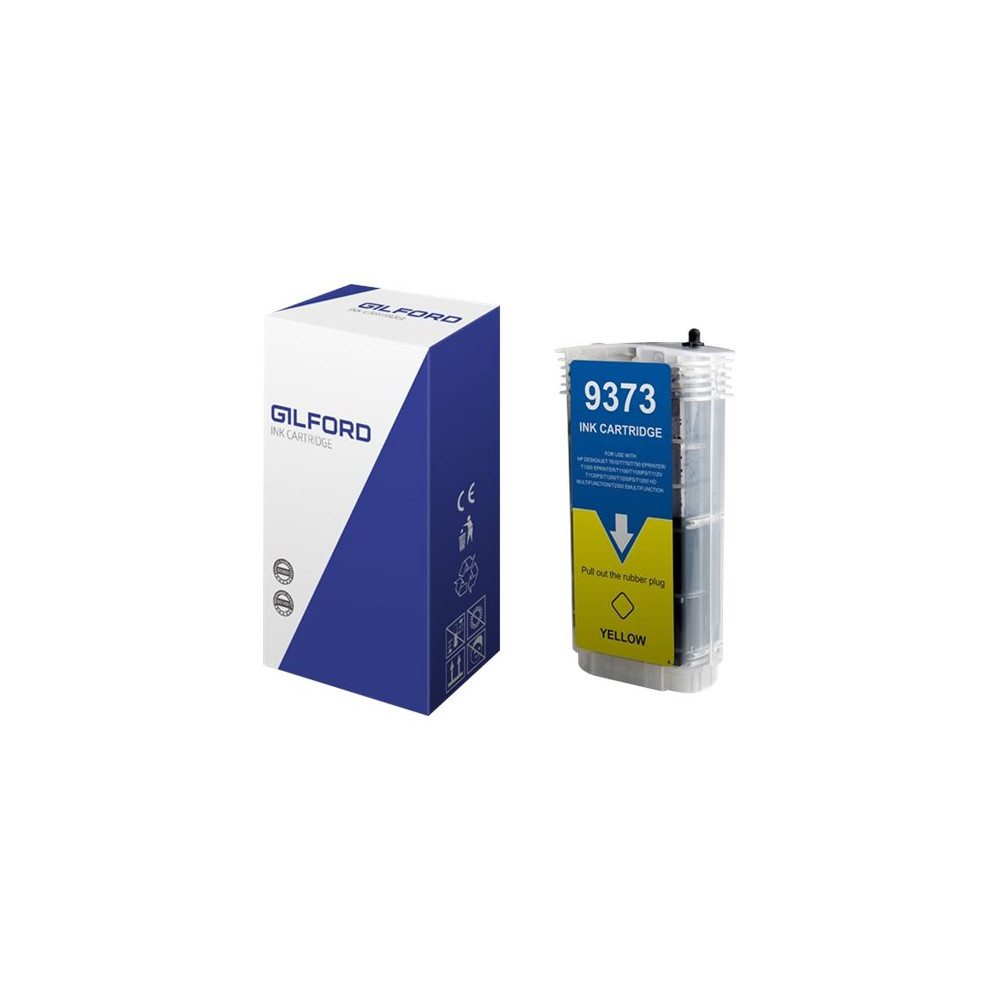 Produktbild för Gilford - gul - kompatibel - bläckpatron (alternativ för: HP 72)