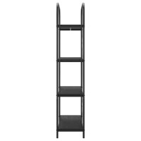Produktbild för Hyllsystem Svart Ek 80 x 30 x 146 cm Konstruerat trä