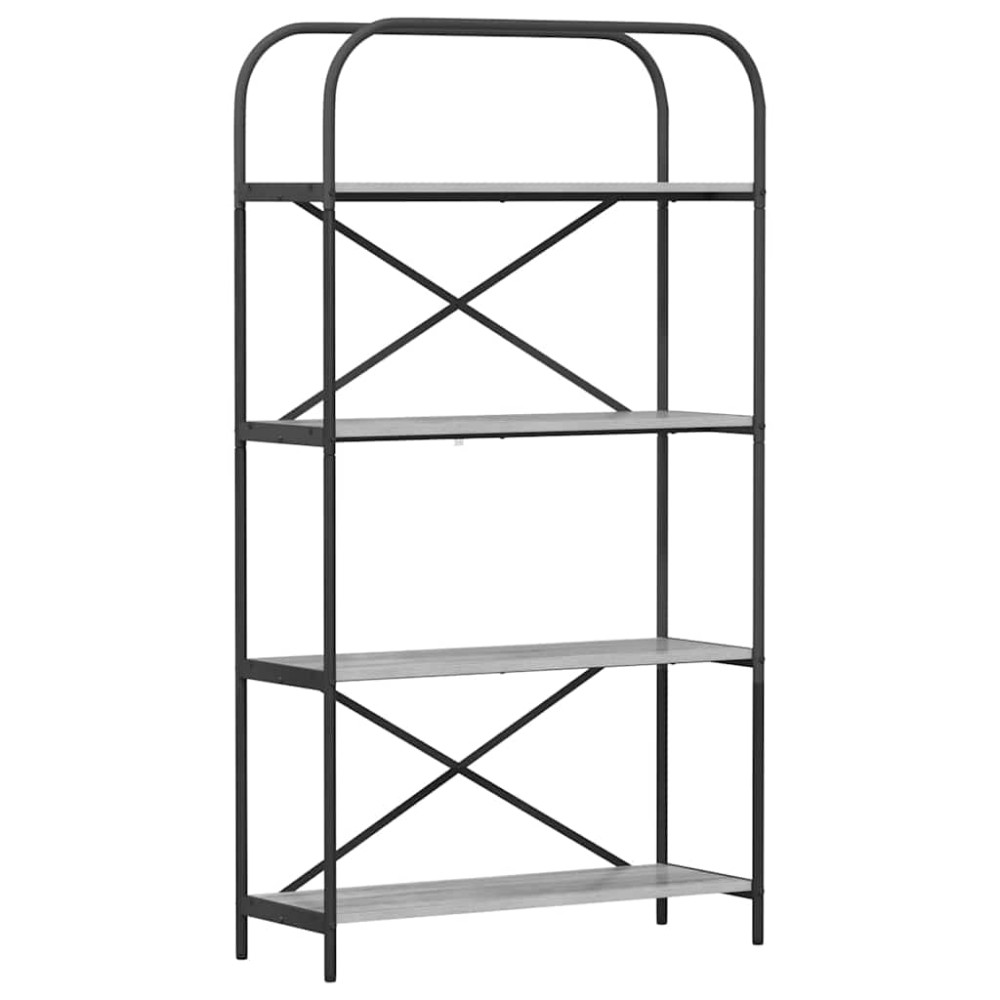 Produktbild för Hyllsystem Grå Sonoma 80 x 30 x 146 cm Konstruerat trä