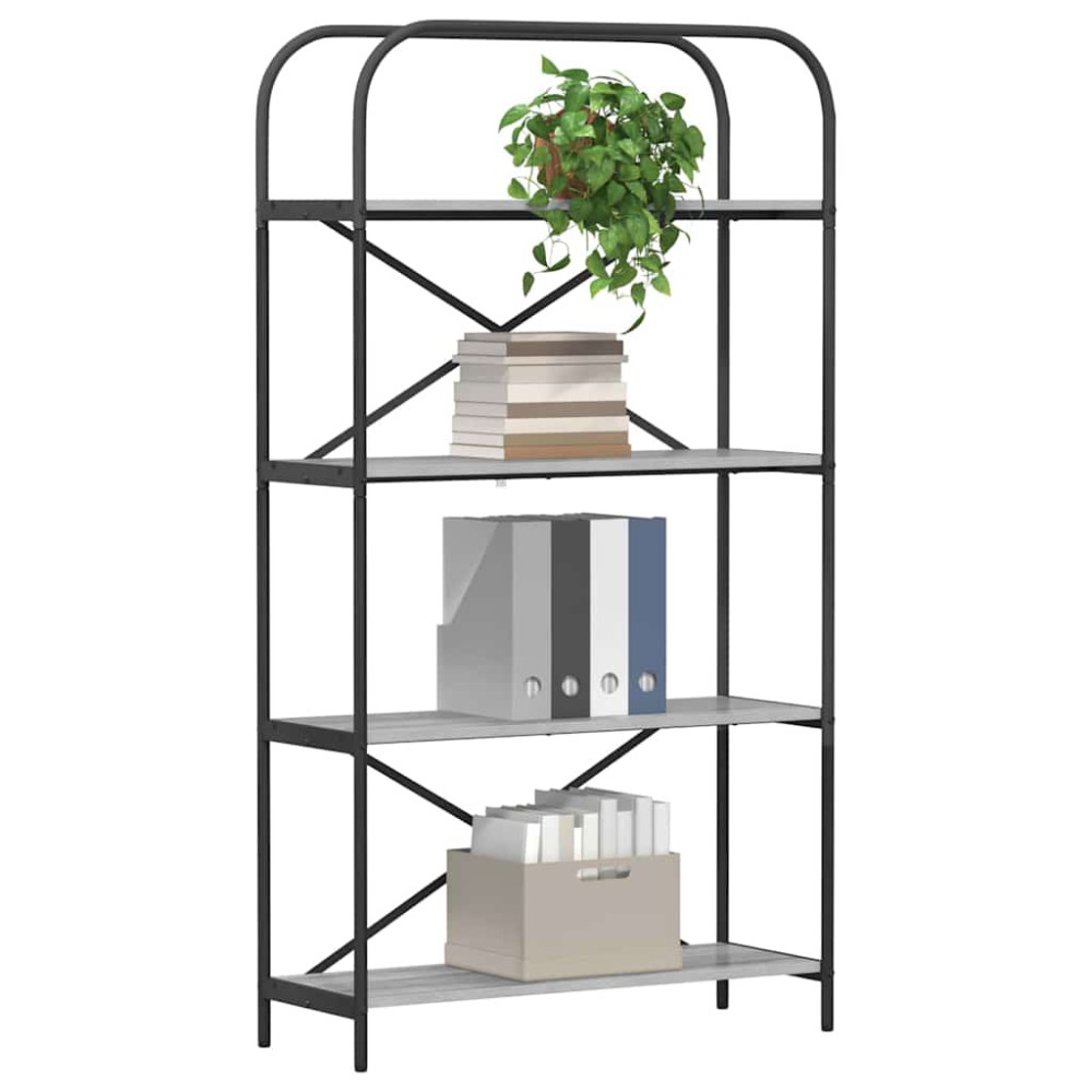 Produktbild för Hyllsystem Grå Sonoma 80 x 30 x 146 cm Konstruerat trä