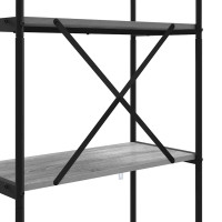 Produktbild för Hyllsystem Grå Sonoma 80 x 30 x 146 cm Konstruerat trä